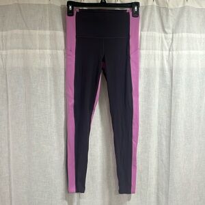 Athleta Cropped Purple and Gray Leggings for Versatile Performance